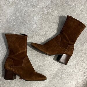 Aquatalia Brown Suede Ankle Boots